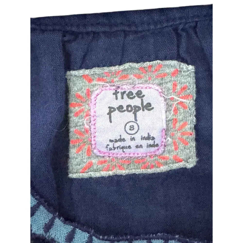 Free people embroidered Boho ferry lace whimsy tank top size 8 - Picture 5 of 5